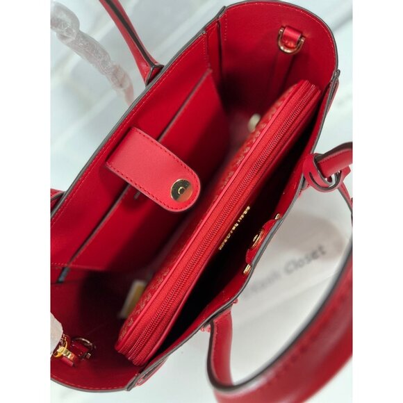 Michael Kors satchel kali medium ipad case tote shoulder bag chili pale gold - Picture 8 of 12